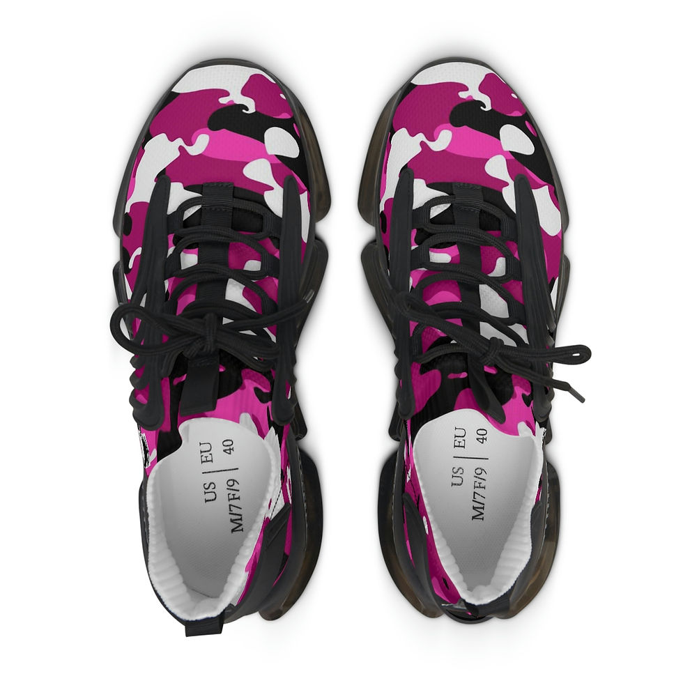 Thumbnail: Pink Camouflage Women's Mesh Sneakers