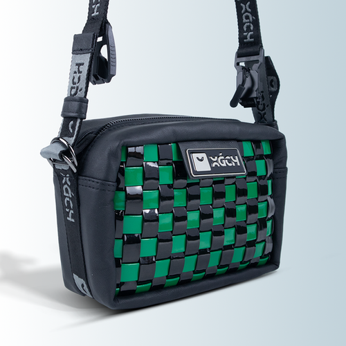 ★TOUT Y EST★ Green check pattern small crossbody bag CLDMB ORCHID CROSSBODY BAG BLACK - GREEN | Xách-US