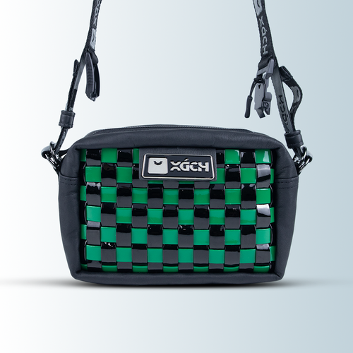 ★TOUT Y EST★ Green check pattern small crossbody bag CLDMB ORCHID CROSSBODY BAG BLACK - GREEN | Xách-US