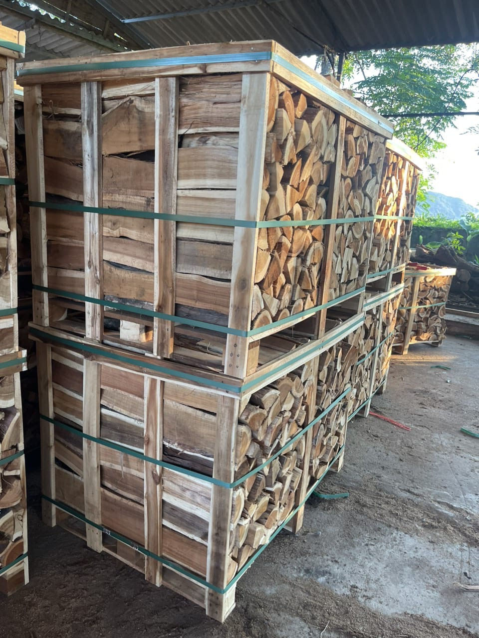 LOGS IN CRATES