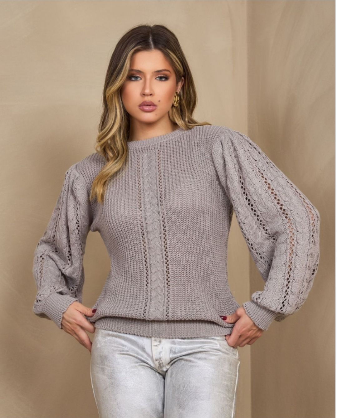 Blusa Tricot Larissa - Renda
