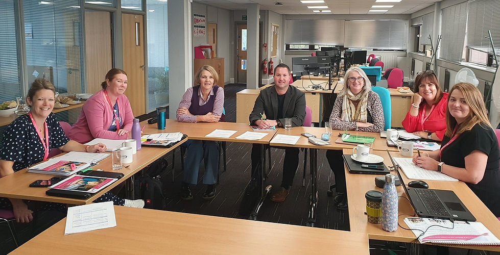 Claire Platt coaching a group of people