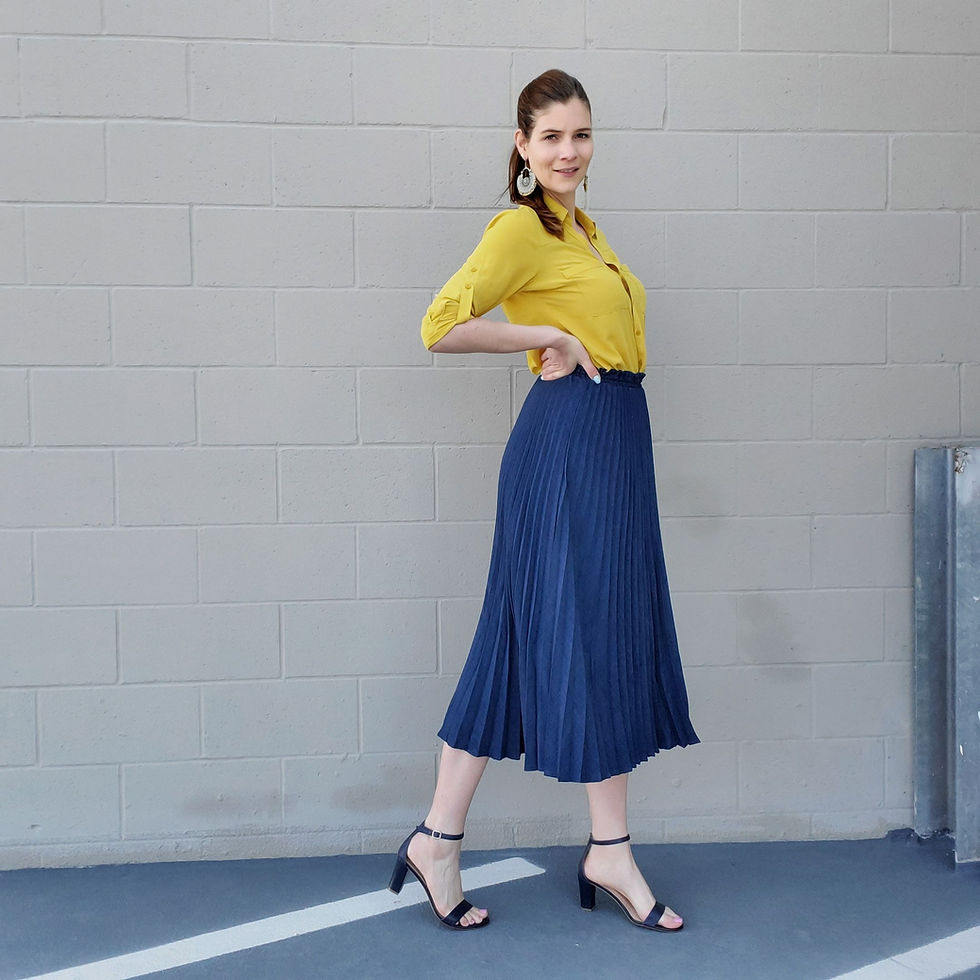 Thumbnail: Vivi Pleated Midi Skirt