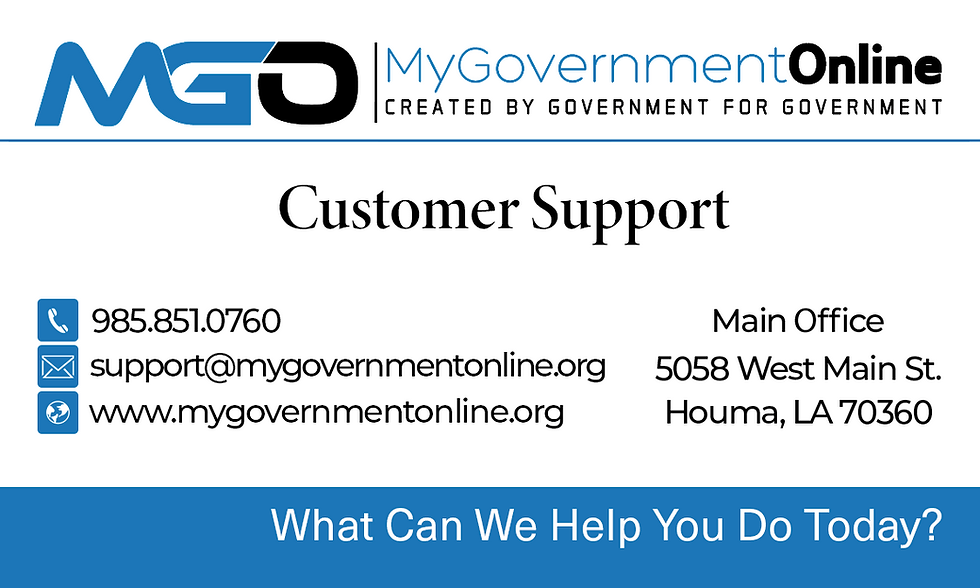 Customer support information