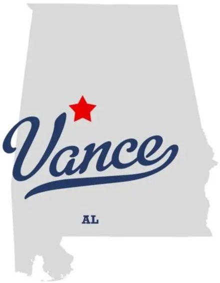 Picture of alabama with Vance located