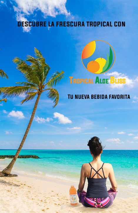 Poster publicitario Tropical Aloe Bliss.