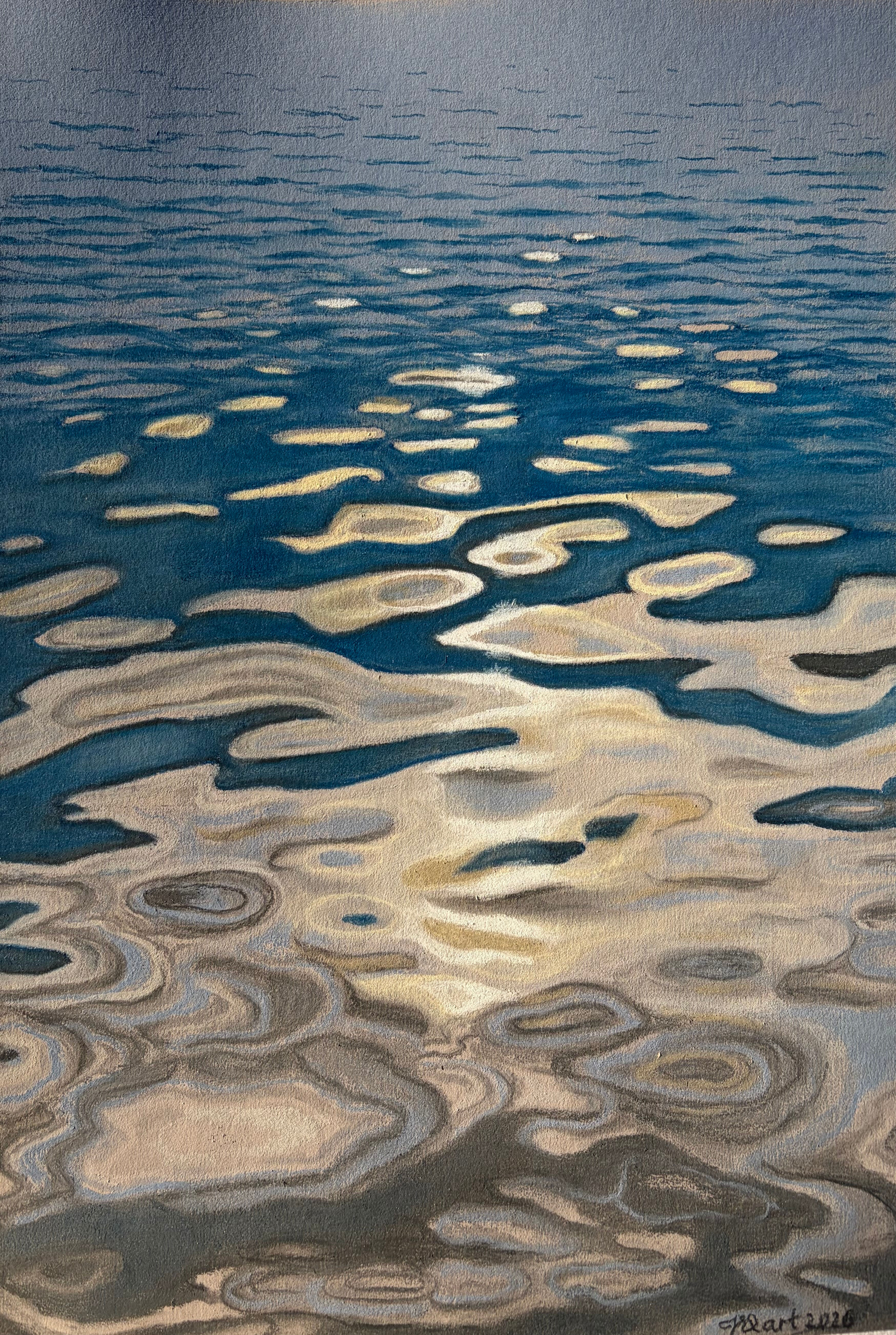 affiche La surface du lac à Montreux