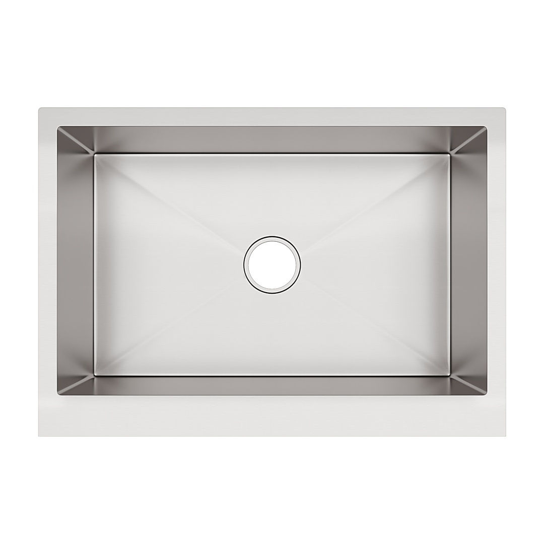 GOODE & ABEL H219R-18 Single Bowl Undermount Handmade Apron Kitchen Sink