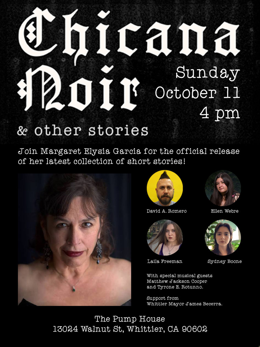 Margaret Elysia Garcia releases Chicana Noir & Other Stories at the Pump House