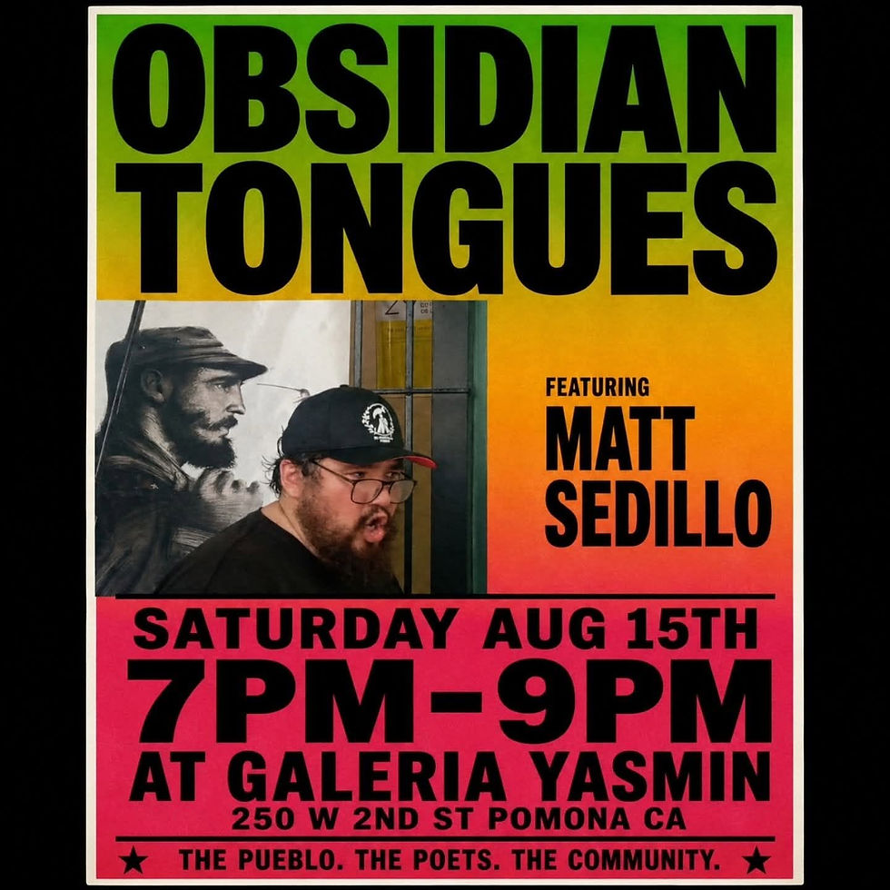 Matt Sedillo features at Obsidian Tongues