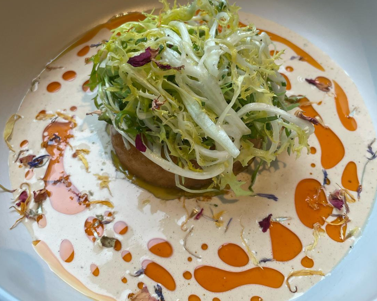 Baked celeriac at R10 Restaurant Leipzig