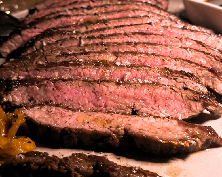 Australian beef flank steak at R10 Restaurant Leipzig
