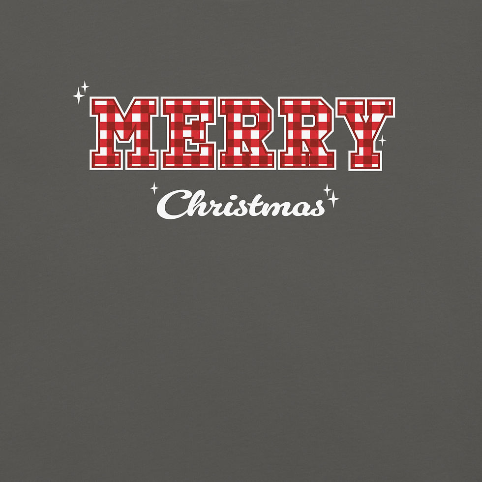 Thumbnail: Gingham Merry Christmas Tee