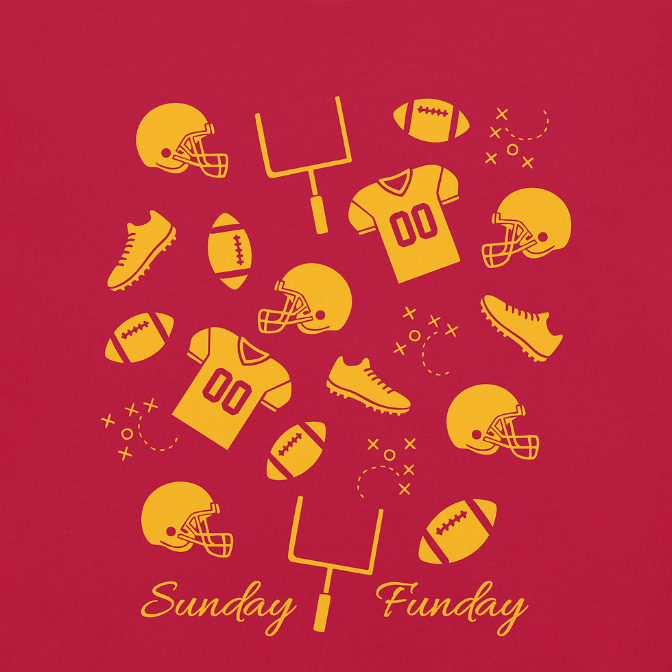 Thumbnail: Sunday Funday Football Tee - Team Colors