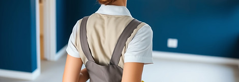 A woman in a professional uniform holdin