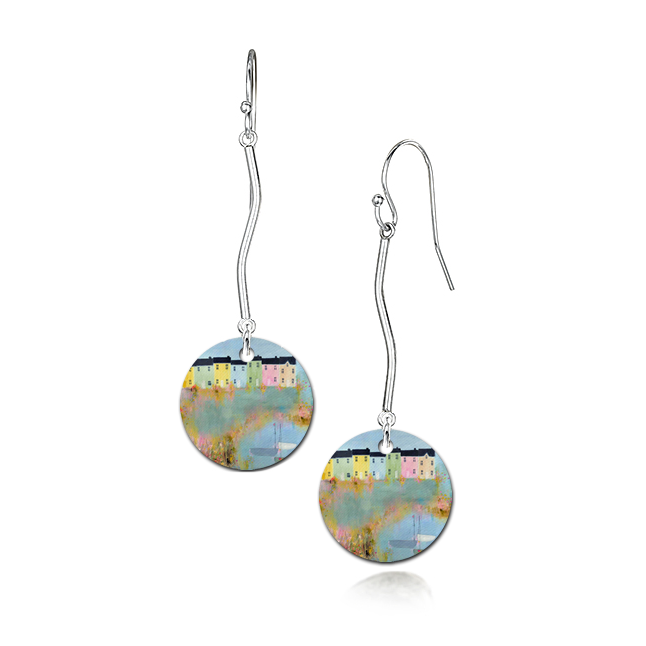 SF05E -L Sue Fenlon 'Spring Tides' Long Earrings