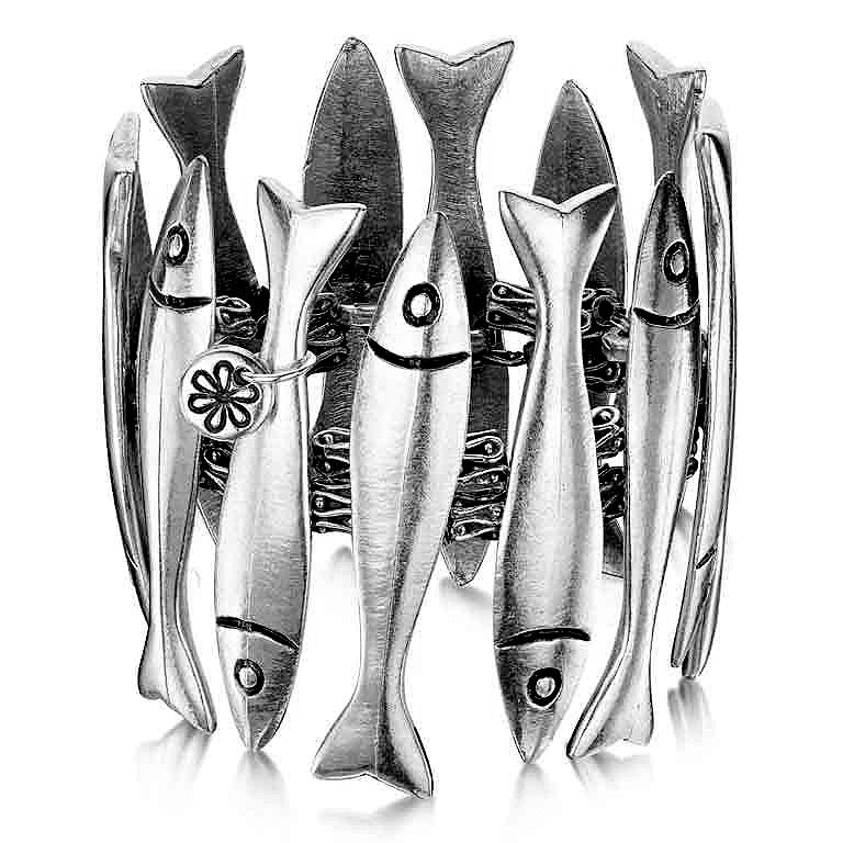Thumbnail: Fish Cuff - Silver Finish