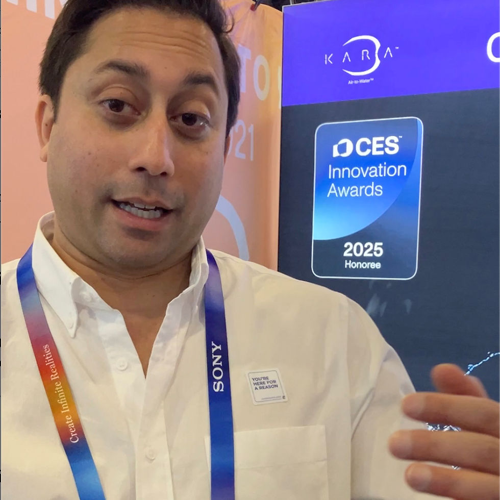 (Photo: Cody Soodeen, Kara Water CEO, CES 2025, Las Vegas.)