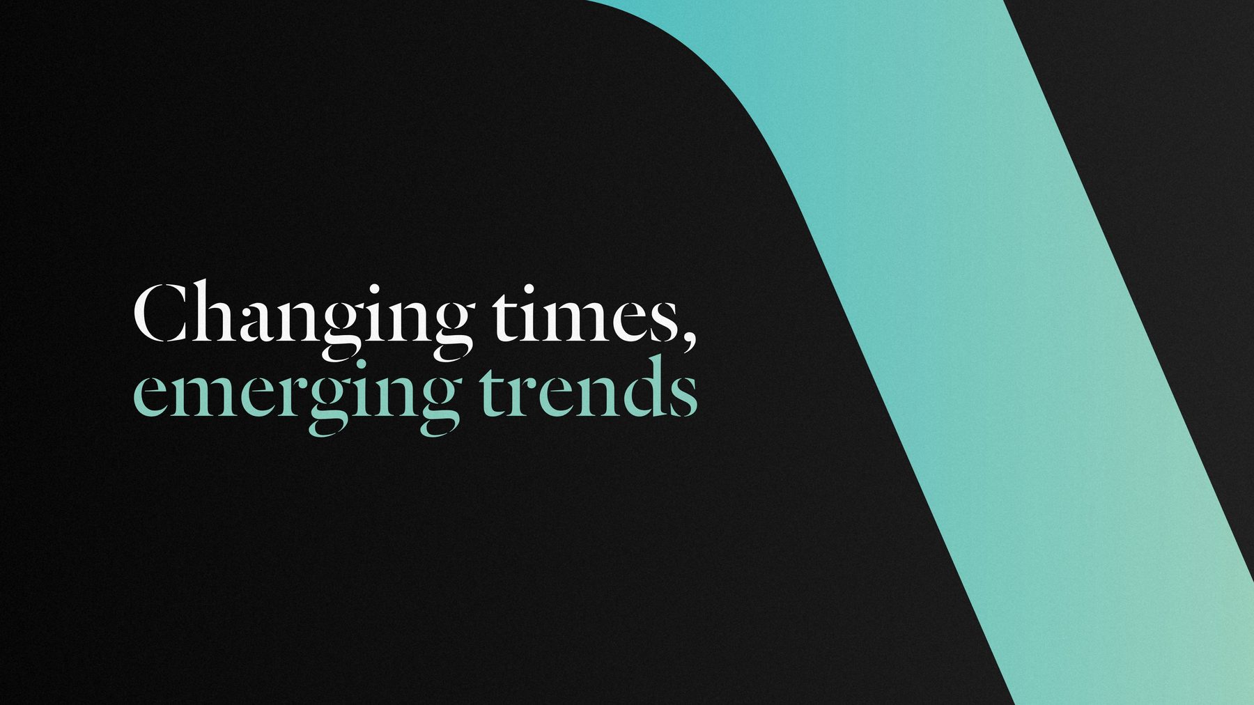 Eliane Miles brand slide reading Changing times, emerging trends
