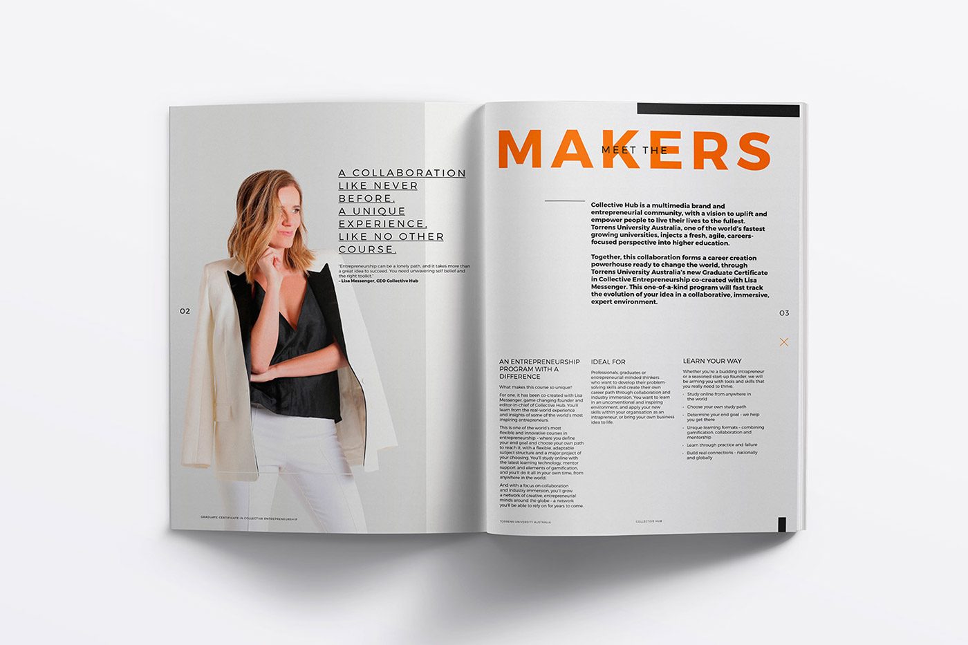 Collective Hub Makers magazine spread