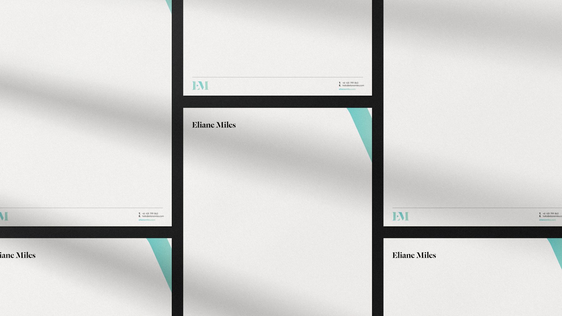 Eliane Miles letterhead and stationery