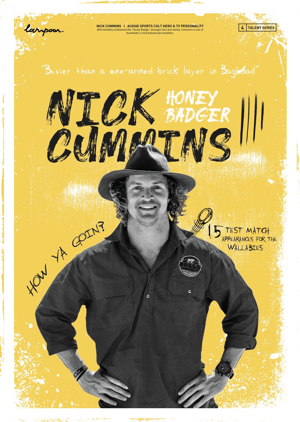 Nick Cummins poster, Talent Poster Series