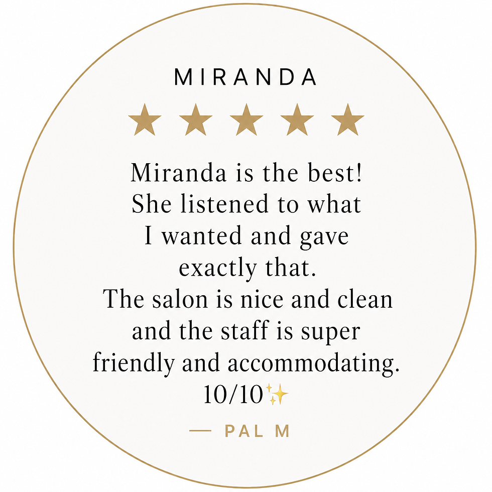 REVIEW ABOUT MIRANDA M. 5 STARS!