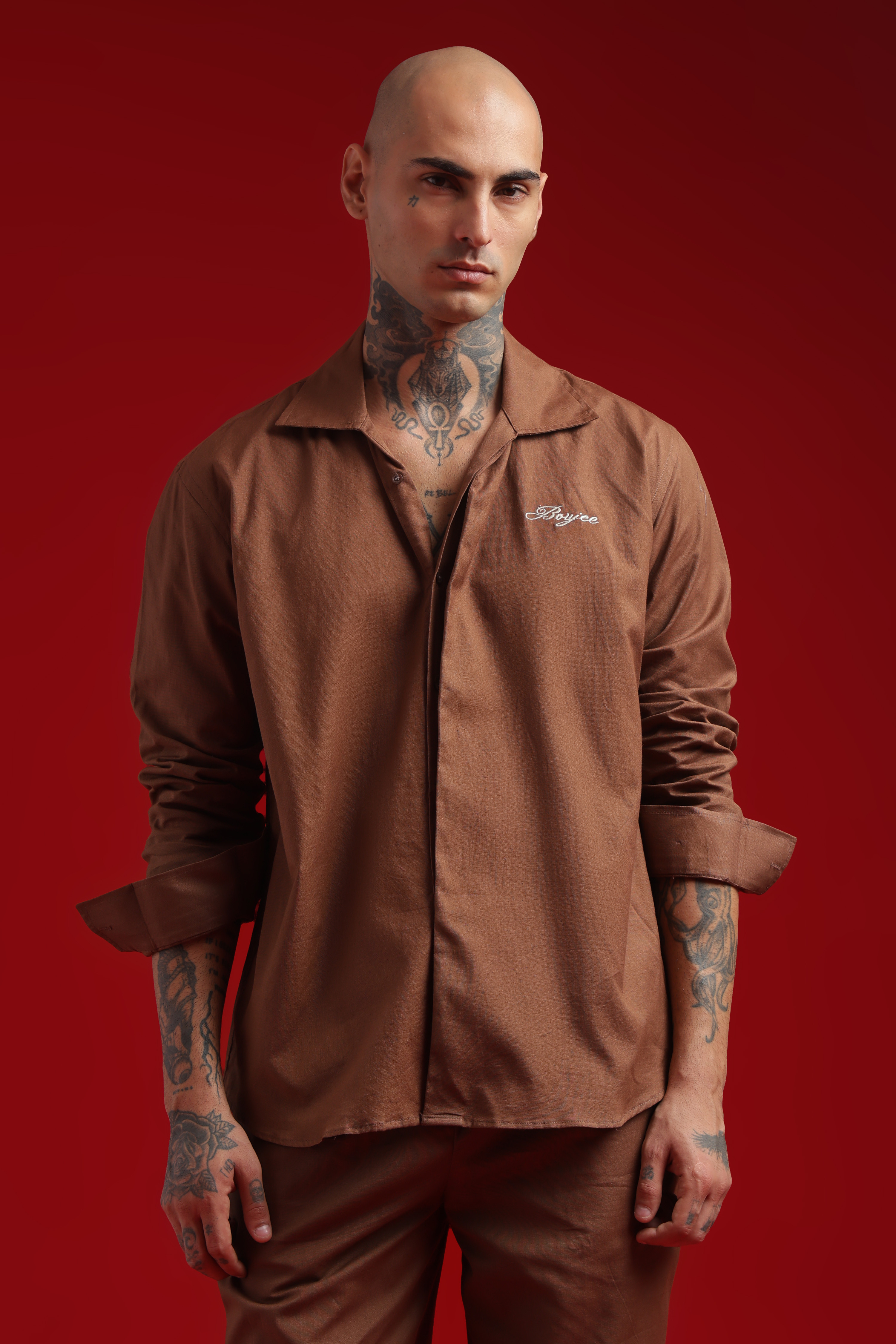 BROWN KHADI SHIRT