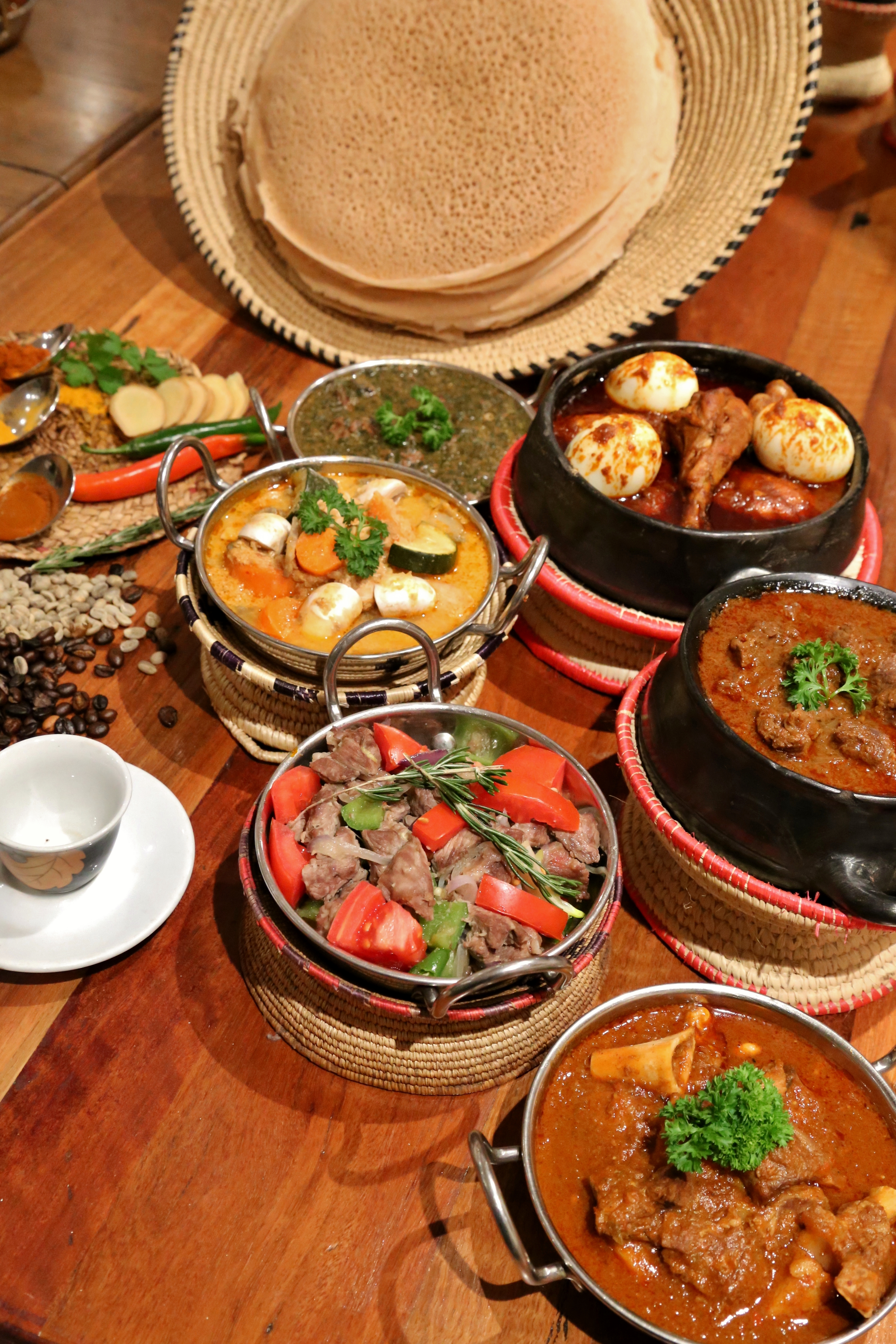 Arranged Food and Objects