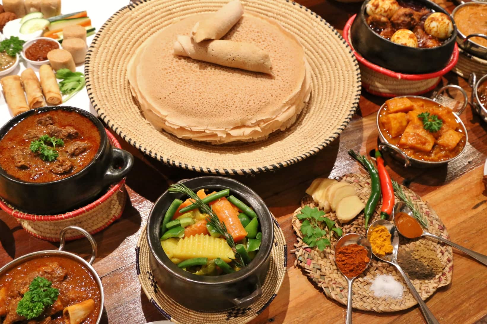 Arranged Food and Objects