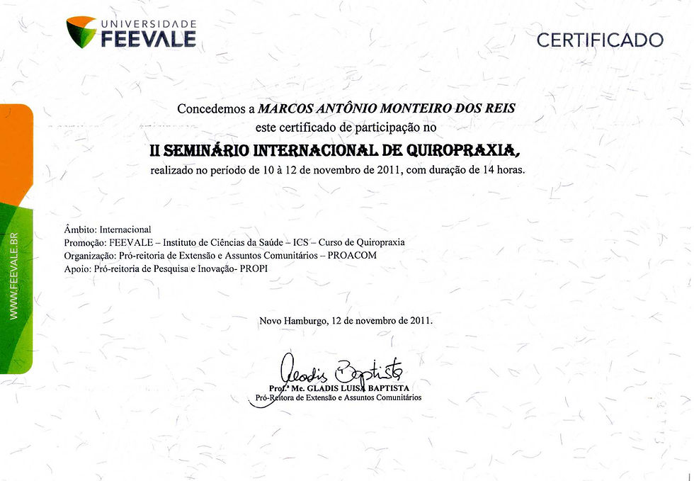 II Sem. Internacional de Quiropraxia