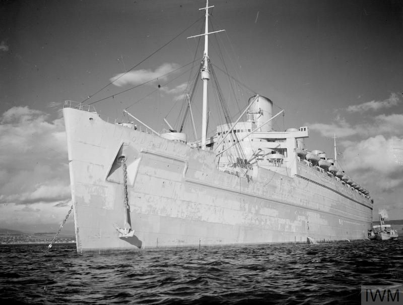 HMT Queen Mary as a Troopship during wwii