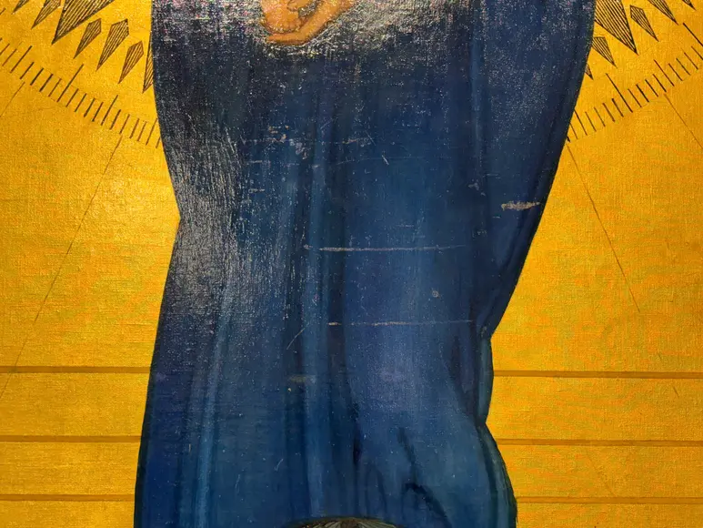 Damage to Madonna of the Atlantic painting on the ship that the Queen mary heritage foundation is restoring
