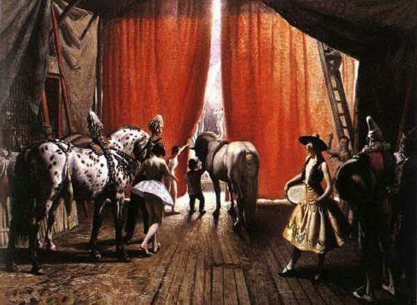 Dame Laura Knight's The Mill Circus from the Queen Mary