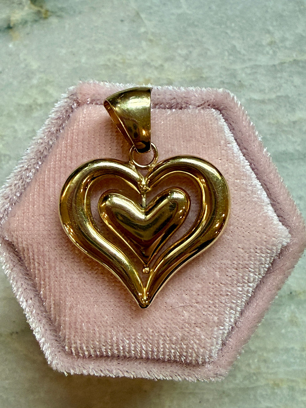 Thumbnail: Vintage Two-Tone Spinning Heart Pendant