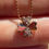 Thumbnail: 18k Rose Gold Diamond Clover Necklace