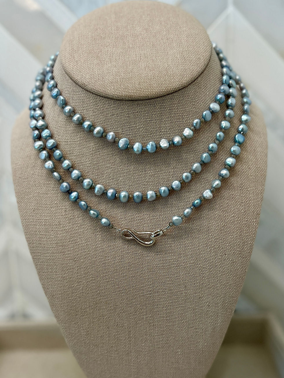 Thumbnail: Blue Pearl and Labradorite Necklace