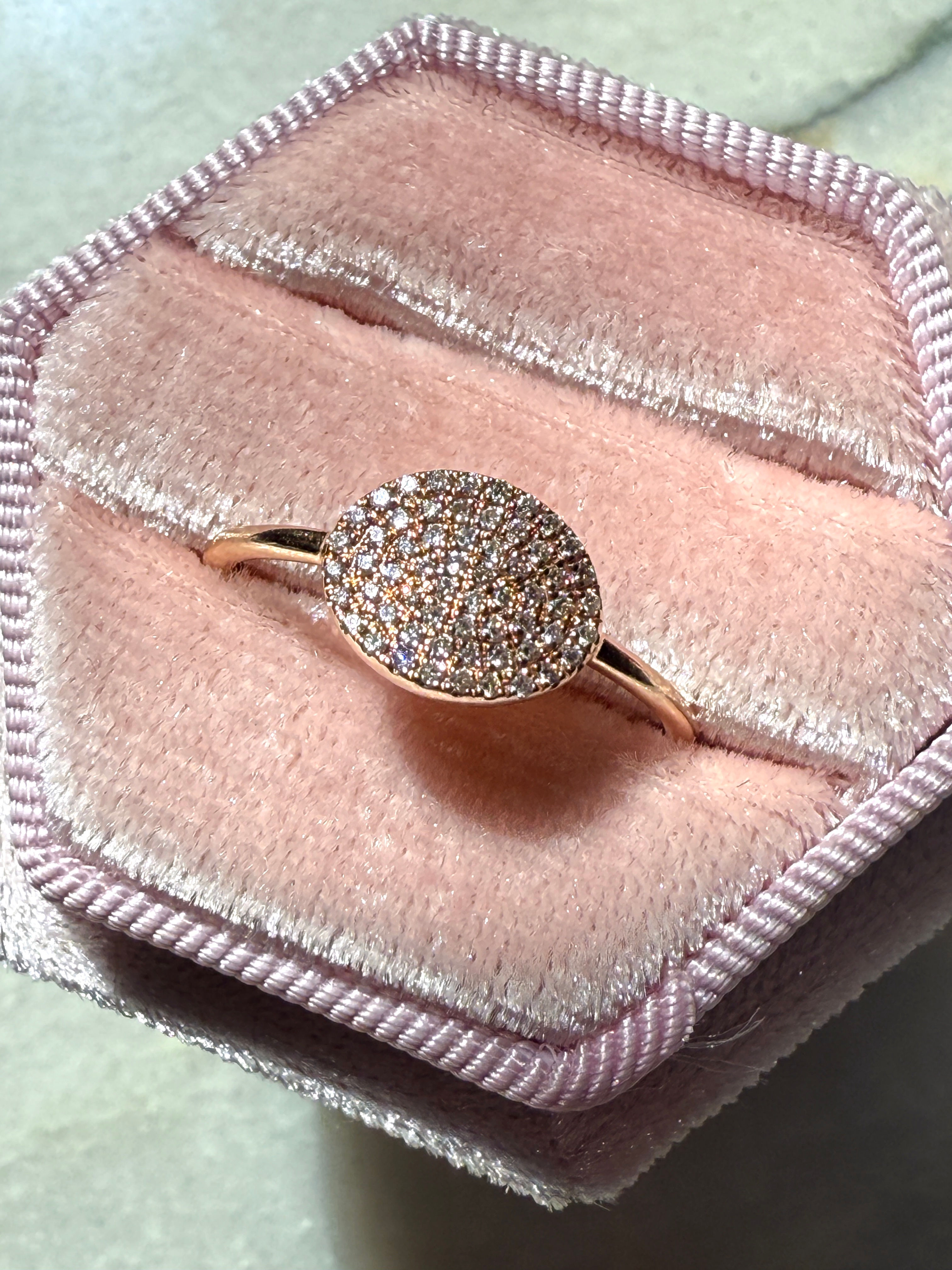 Pave Diamond Oval Ring
