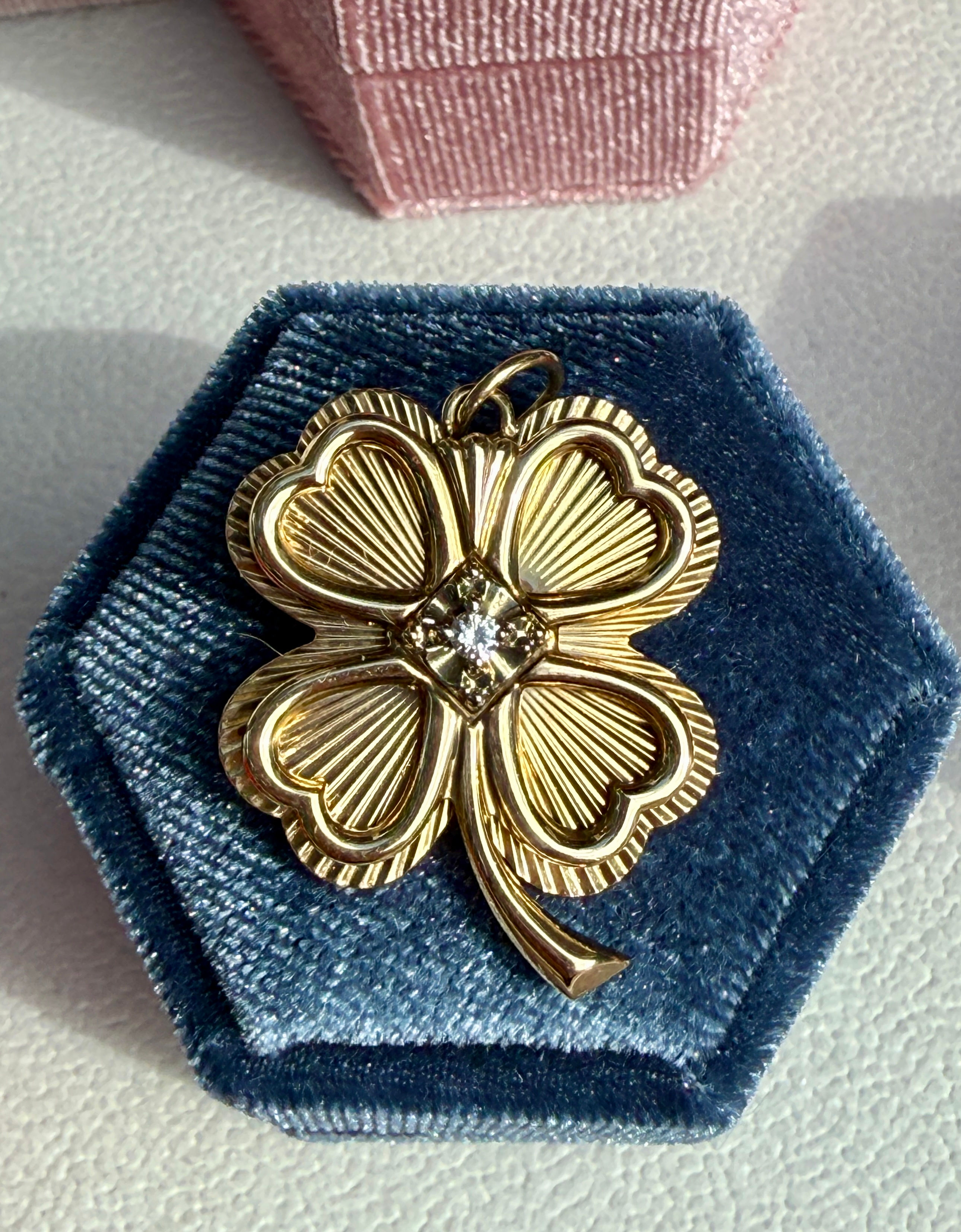 Gold Lucky Clover Pendant