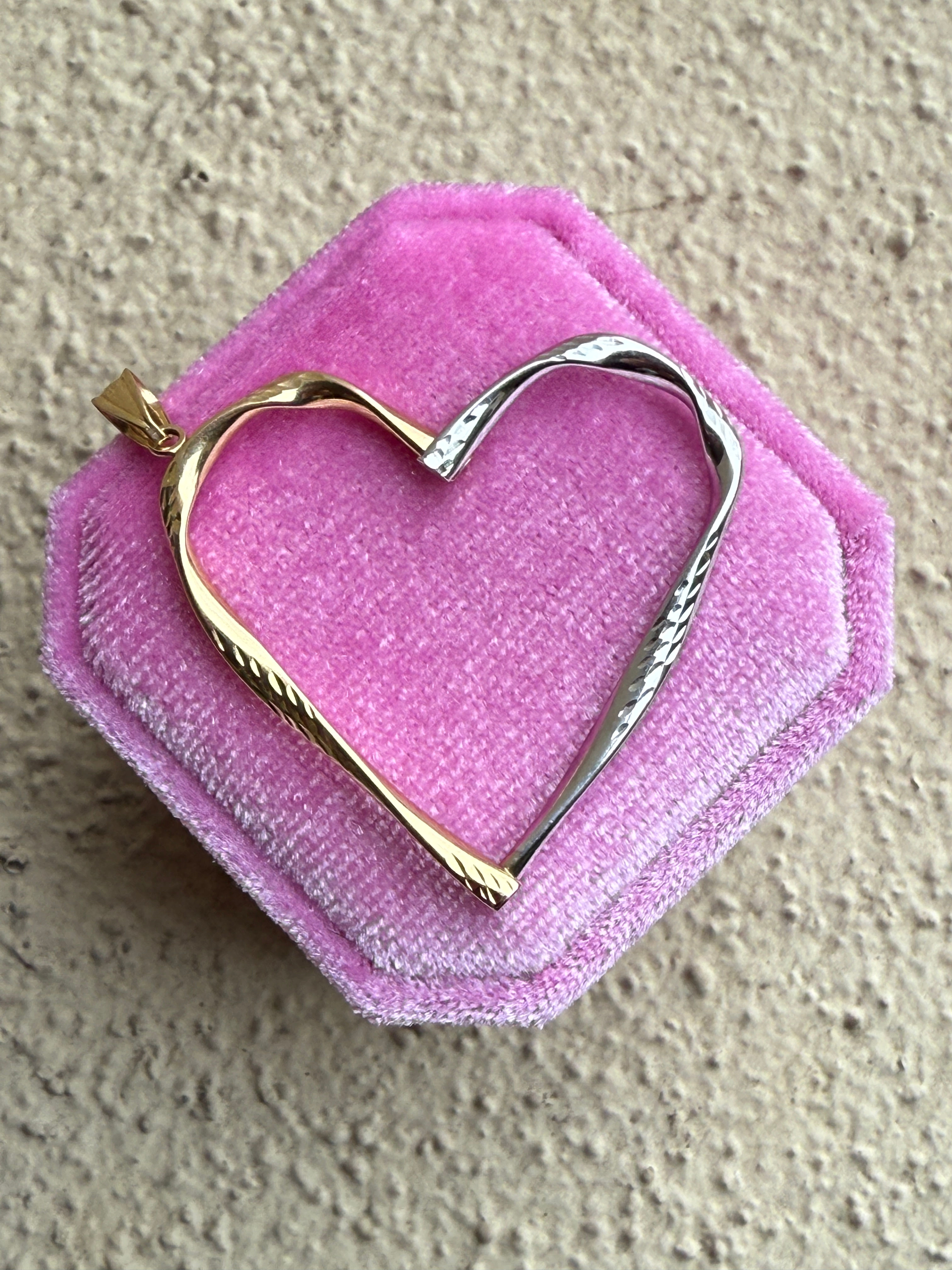 Two-Toned Heart Pendant