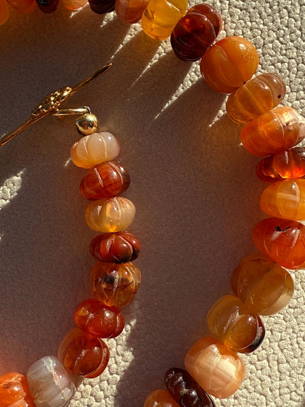 Thumbnail: Carved Carnelian Necklace