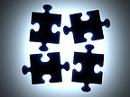 Puzzle Pieces Preto