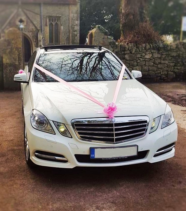 White Mercedes E Class