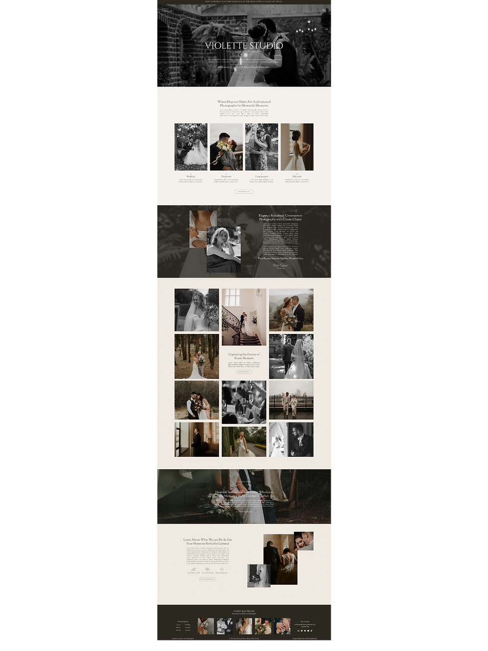 Hochzeitsfotograf Website Startseite