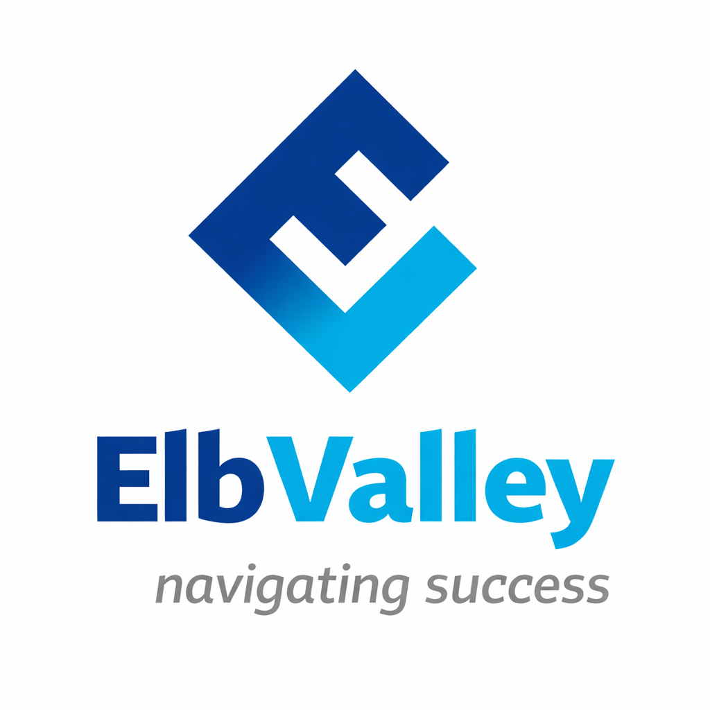ElbValley Logo mit dem Slogan navigating success