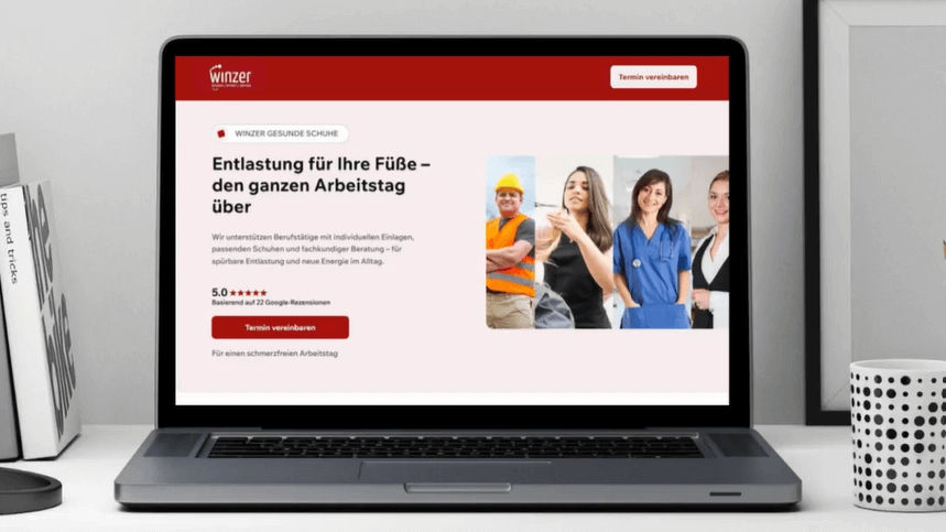 Webdesign Schuhgeschäft IPhone Mockup