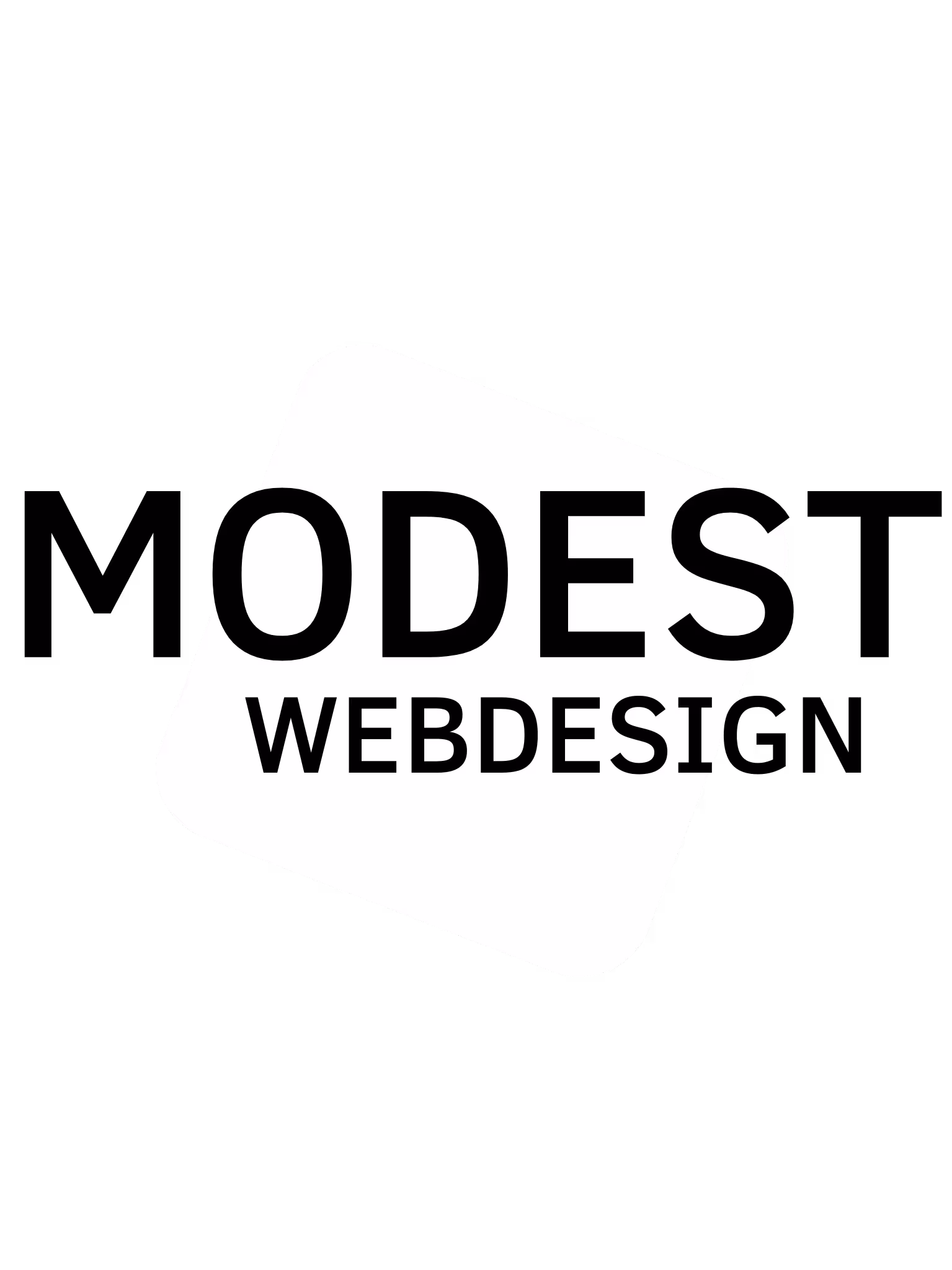 Modest Webdesign Logo Transparent Schwarz Weiß