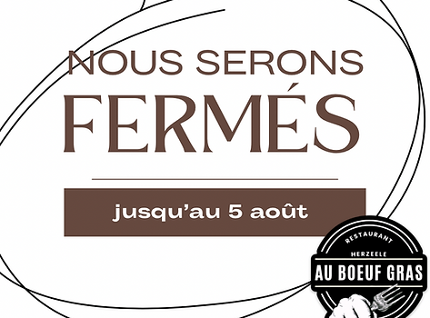 Fermeture exceptionnelle vacances Publication Facebook Modern Simple Professionnel Marron beige brun.png