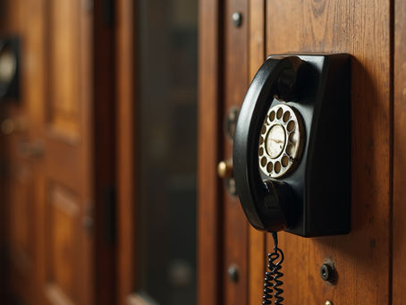 Old Fashioned Phone on the Wall