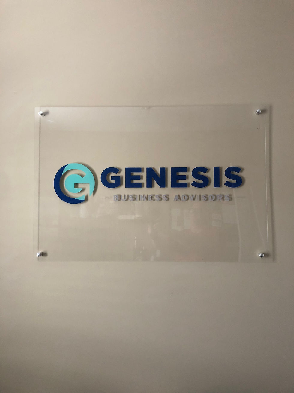 Image of the new Genesis Business Advisors Office Sign